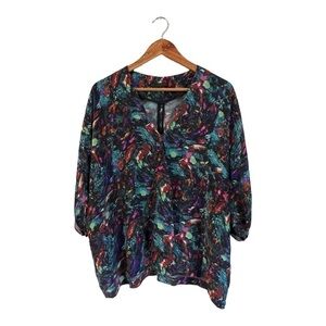 Love Richard Chai Blouse Popover Abstract Art To Wear Contemporary